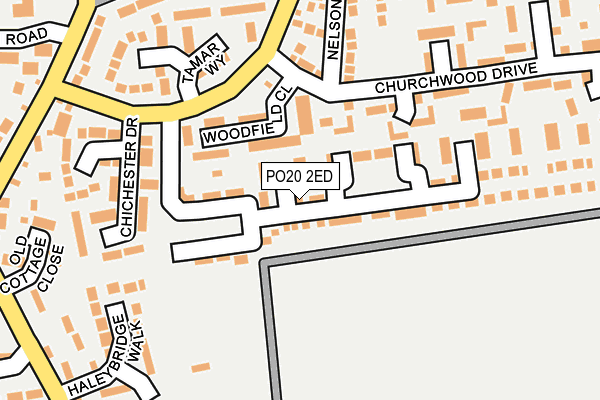 PO20 2ED map - OS OpenMap – Local (Ordnance Survey)