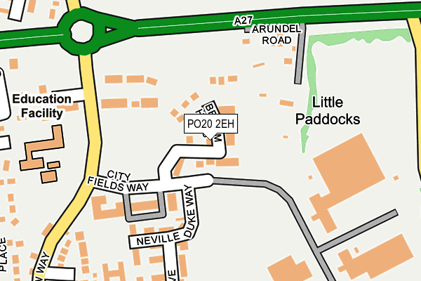 PO20 2EH map - OS OpenMap – Local (Ordnance Survey)