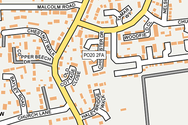 PO20 2FA map - OS OpenMap – Local (Ordnance Survey)