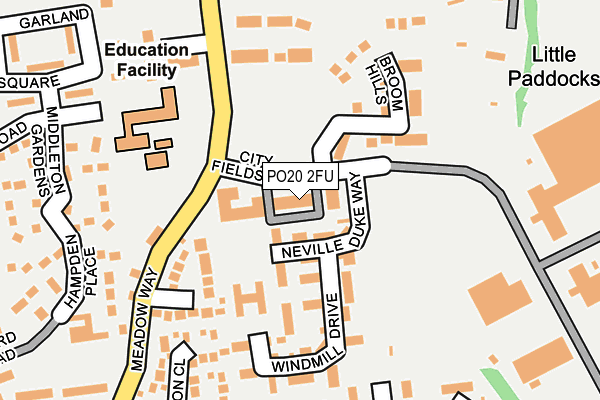 PO20 2FU map - OS OpenMap – Local (Ordnance Survey)