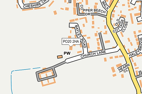 PO20 2HA map - OS OpenMap – Local (Ordnance Survey)