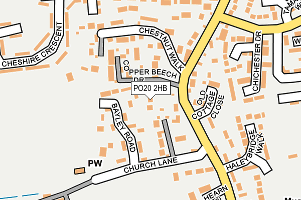 PO20 2HB map - OS OpenMap – Local (Ordnance Survey)
