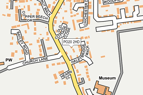 PO20 2HD map - OS OpenMap – Local (Ordnance Survey)