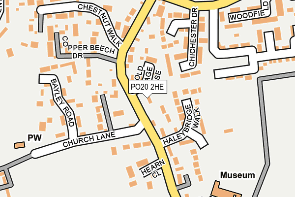 PO20 2HE map - OS OpenMap – Local (Ordnance Survey)