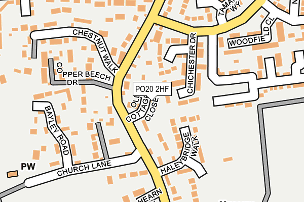 PO20 2HF map - OS OpenMap – Local (Ordnance Survey)