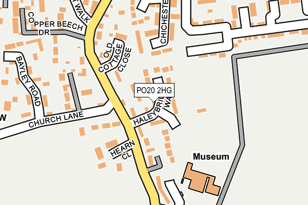 PO20 2HG map - OS OpenMap – Local (Ordnance Survey)