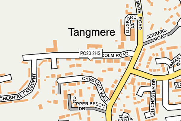 Map of TANGMERE DENTAL CARE LTD at local scale