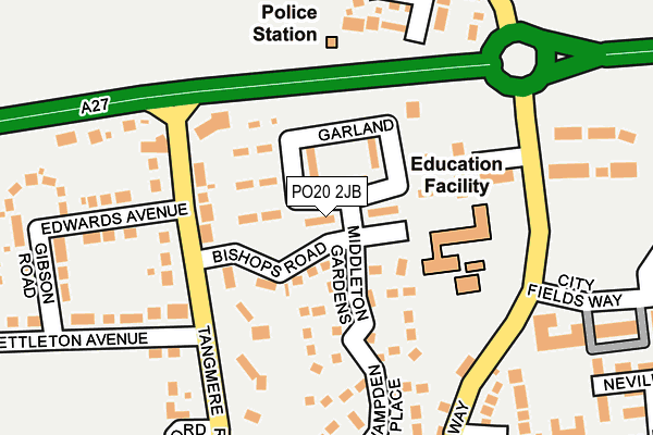 PO20 2JB map - OS OpenMap – Local (Ordnance Survey)