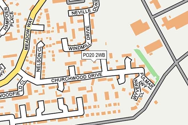 PO20 2WB map - OS OpenMap – Local (Ordnance Survey)