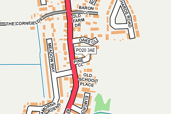 PO20 3AE map - OS OpenMap – Local (Ordnance Survey)