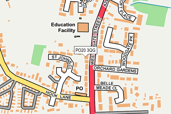 PO20 3QG map - OS OpenMap – Local (Ordnance Survey)