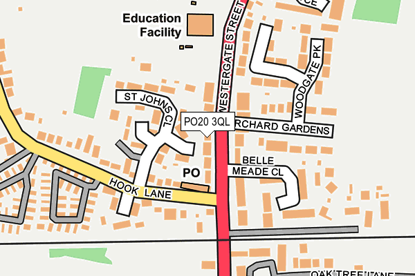 PO20 3QL map - OS OpenMap – Local (Ordnance Survey)