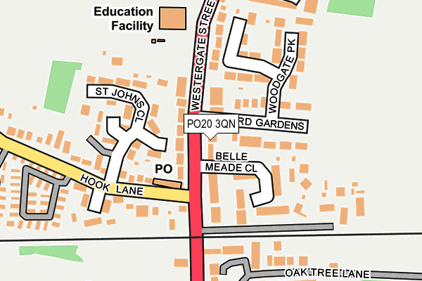 PO20 3QN map - OS OpenMap – Local (Ordnance Survey)