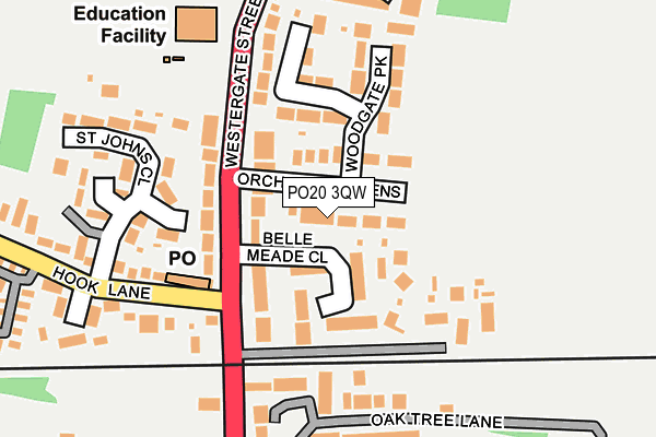 PO20 3QW map - OS OpenMap – Local (Ordnance Survey)