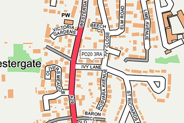 Map of DOWNVIEW PRIVATE ROAD LIMITED at local scale