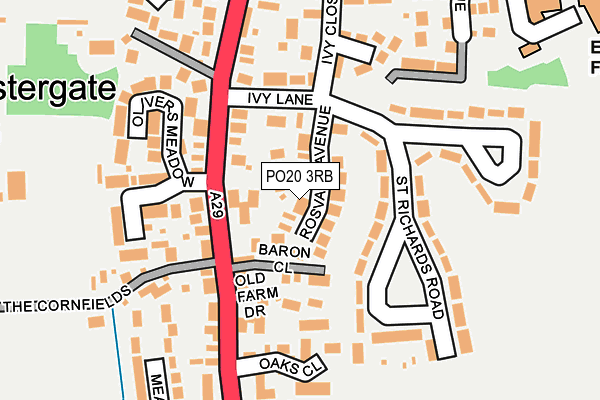 PO20 3RB map - OS OpenMap – Local (Ordnance Survey)