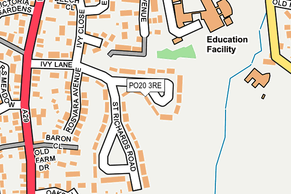 PO20 3RE map - OS OpenMap – Local (Ordnance Survey)
