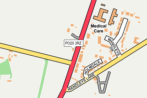 PO20 3RZ map - OS OpenMap – Local (Ordnance Survey)