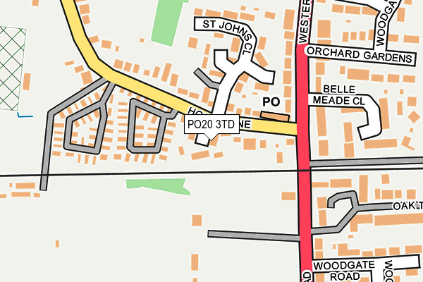 PO20 3TD map - OS OpenMap – Local (Ordnance Survey)