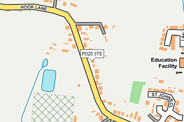PO20 3TE map - OS OpenMap – Local (Ordnance Survey)