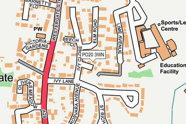 PO20 3WN map - OS OpenMap – Local (Ordnance Survey)
