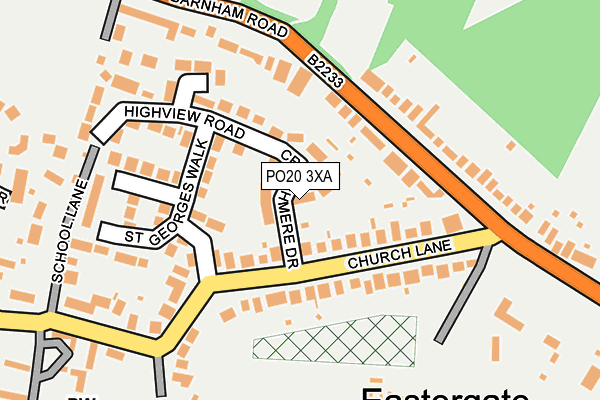 PO20 3XA map - OS OpenMap – Local (Ordnance Survey)