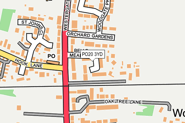 PO20 3YD map - OS OpenMap – Local (Ordnance Survey)
