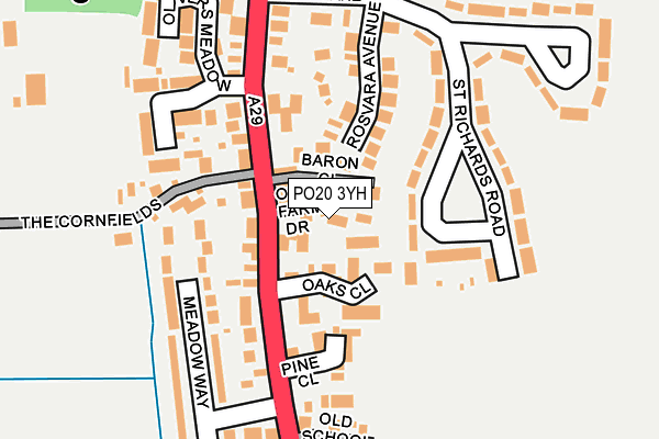 PO20 3YH map - OS OpenMap – Local (Ordnance Survey)