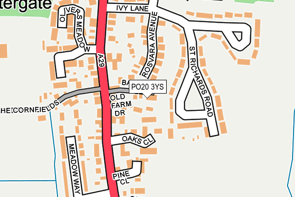 PO20 3YS map - OS OpenMap – Local (Ordnance Survey)