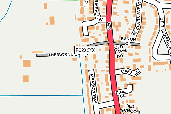 PO20 3YX map - OS OpenMap – Local (Ordnance Survey)