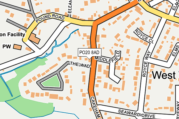 PO20 8AD map - OS OpenMap – Local (Ordnance Survey)
