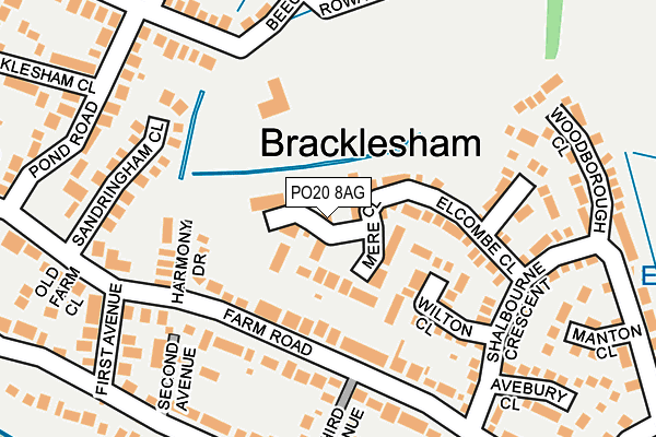 Map of BRACKLESHAM BOARD RIDERS LTD at local scale