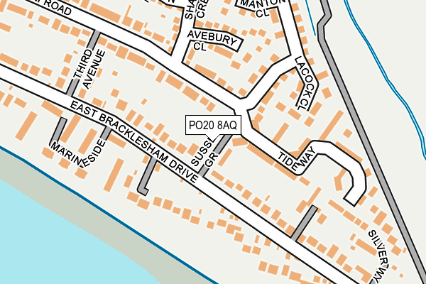 PO20 8AQ map - OS OpenMap – Local (Ordnance Survey)