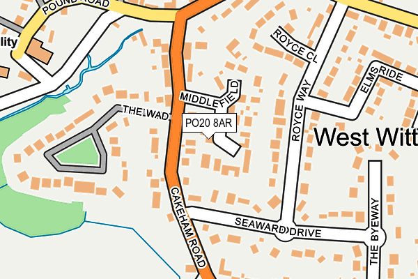 PO20 8AR map - OS OpenMap – Local (Ordnance Survey)