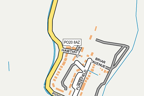 PO20 8AZ map - OS OpenMap – Local (Ordnance Survey)