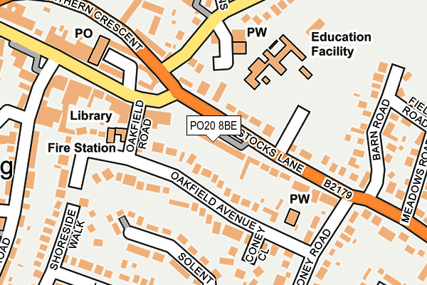 PO20 8BE map - OS OpenMap – Local (Ordnance Survey)