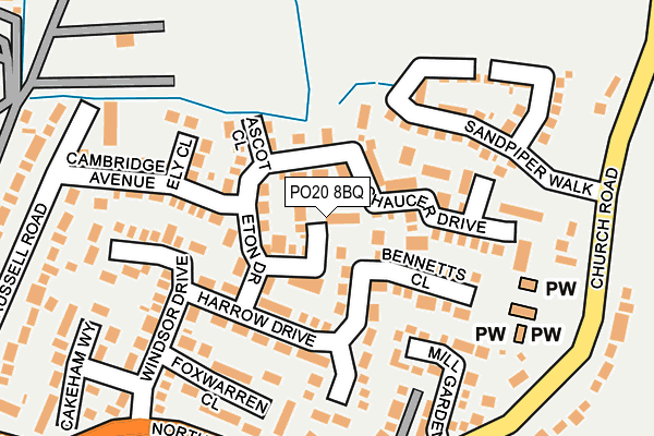 PO20 8BQ map - OS OpenMap – Local (Ordnance Survey)