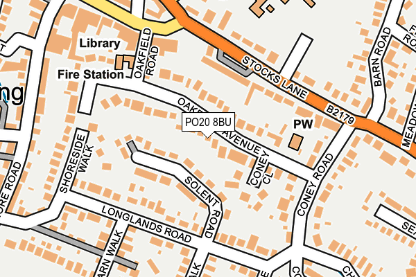 PO20 8BU map - OS OpenMap – Local (Ordnance Survey)
