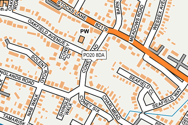 PO20 8DA map - OS OpenMap – Local (Ordnance Survey)