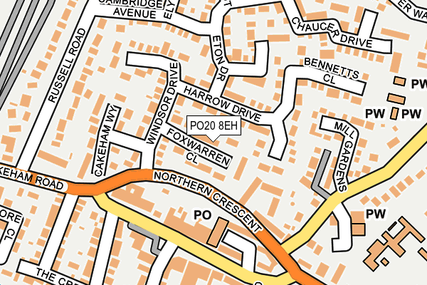 PO20 8EH map - OS OpenMap – Local (Ordnance Survey)