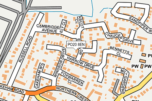 PO20 8EN map - OS OpenMap – Local (Ordnance Survey)