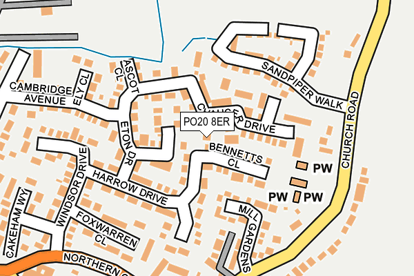 PO20 8ER map - OS OpenMap – Local (Ordnance Survey)