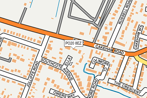 PO20 8EZ map - OS OpenMap – Local (Ordnance Survey)