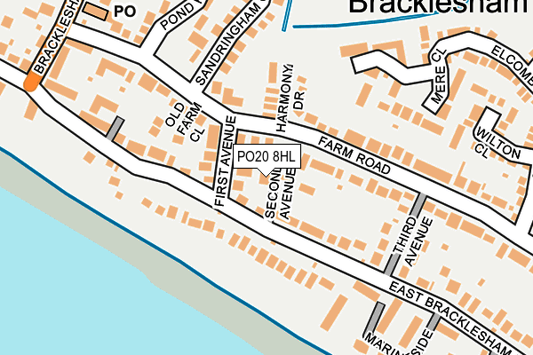 PO20 8HL map - OS OpenMap – Local (Ordnance Survey)