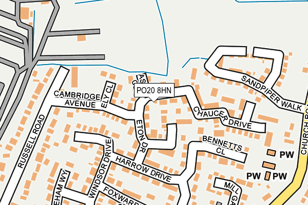 PO20 8HN map - OS OpenMap – Local (Ordnance Survey)