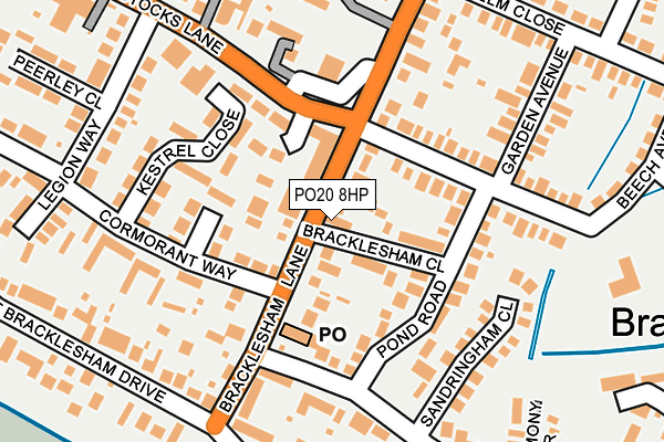 PO20 8HP map - OS OpenMap – Local (Ordnance Survey)