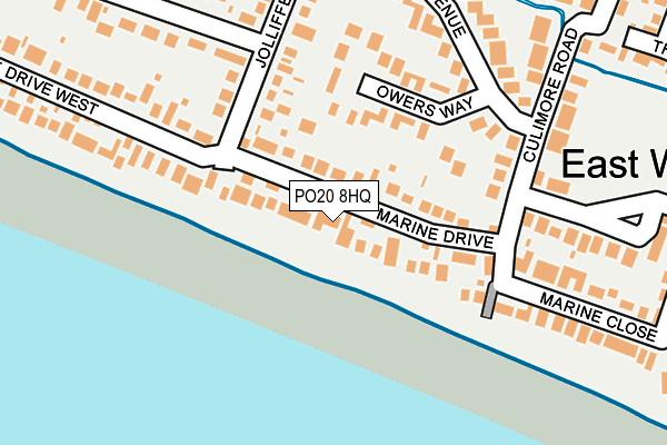 PO20 8HQ map - OS OpenMap – Local (Ordnance Survey)