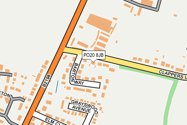 PO20 8JB map - OS OpenMap – Local (Ordnance Survey)