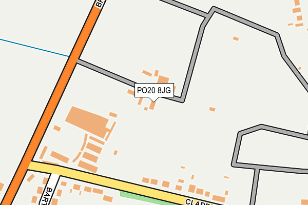 PO20 8JG map - OS OpenMap – Local (Ordnance Survey)