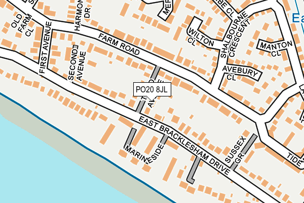 PO20 8JL map - OS OpenMap – Local (Ordnance Survey)